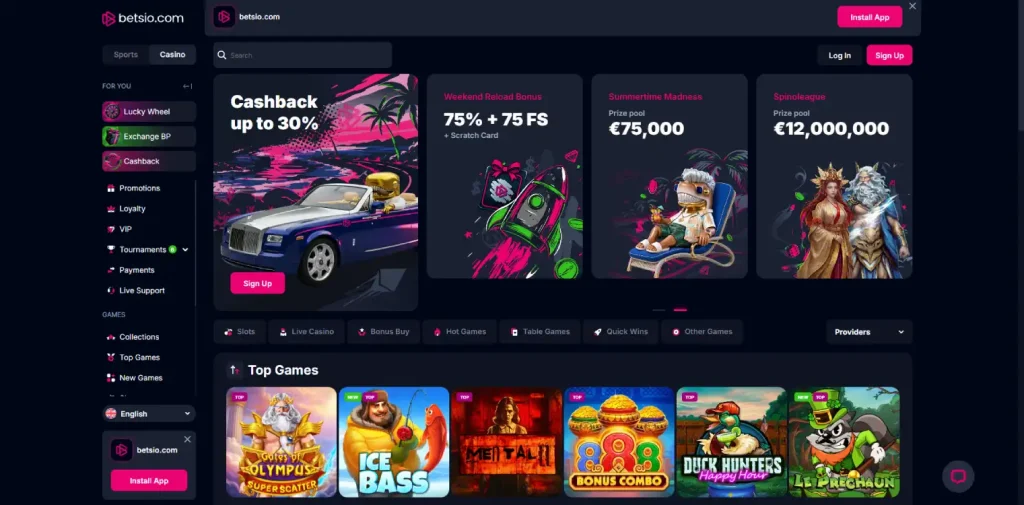 Betsio Casino Review-main
