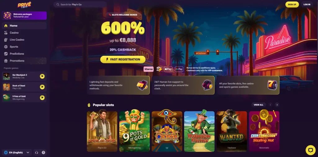 Prive Casino Review-main