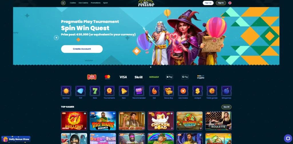 Rollino Casino Review-main