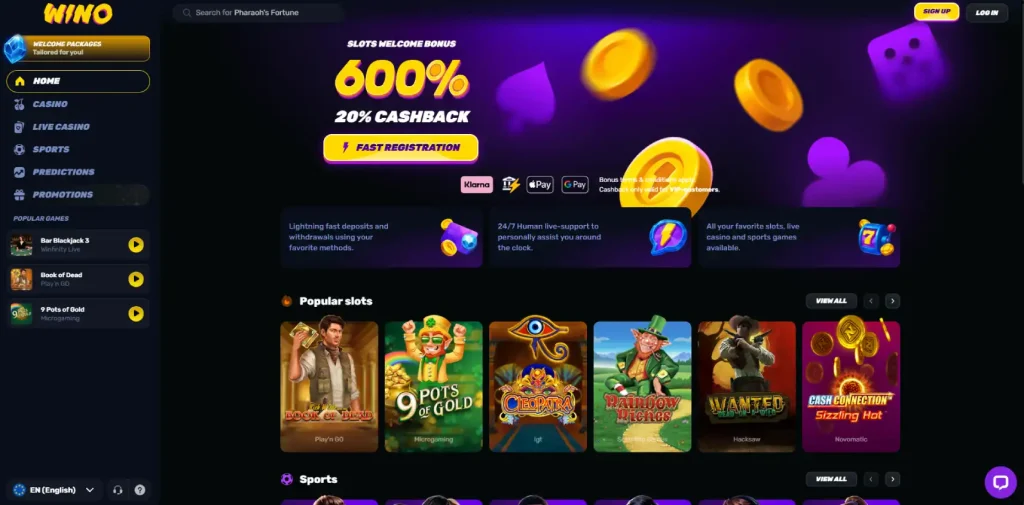 Wino Casino Review-main