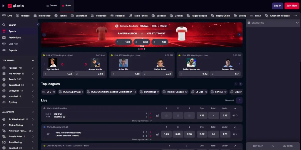 Ybets Casino Review-sport