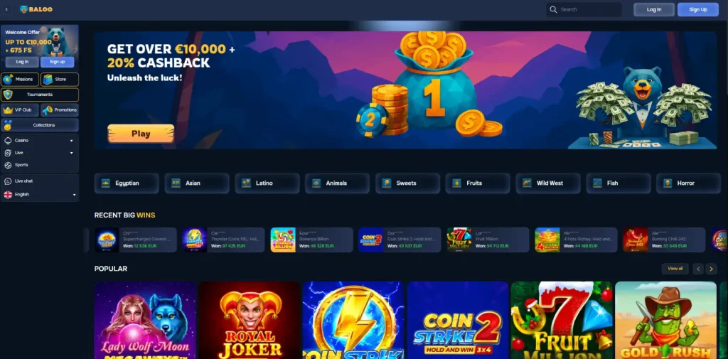 Baloo Casino Review-main