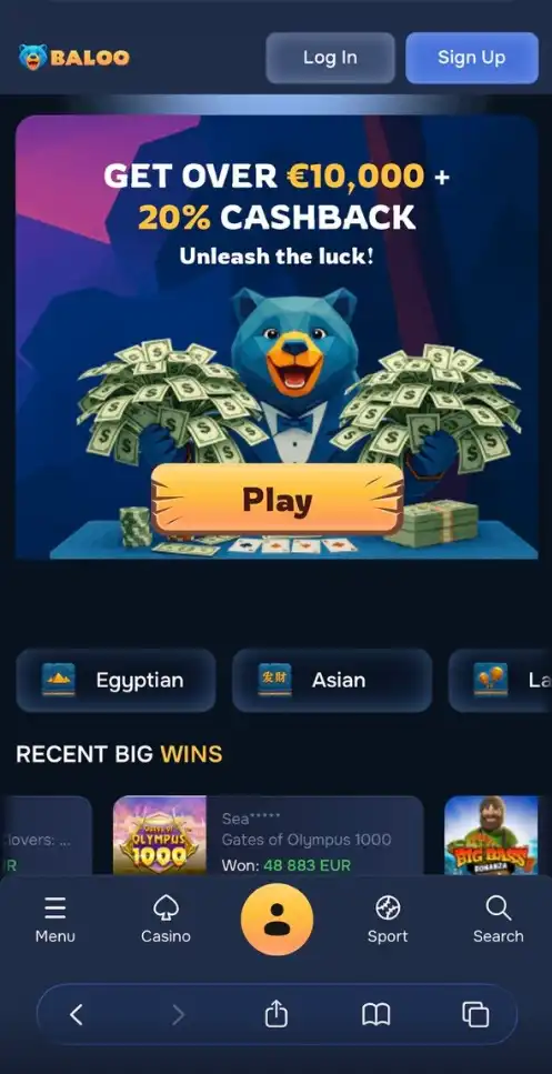 Baloo Casino Review-mobile