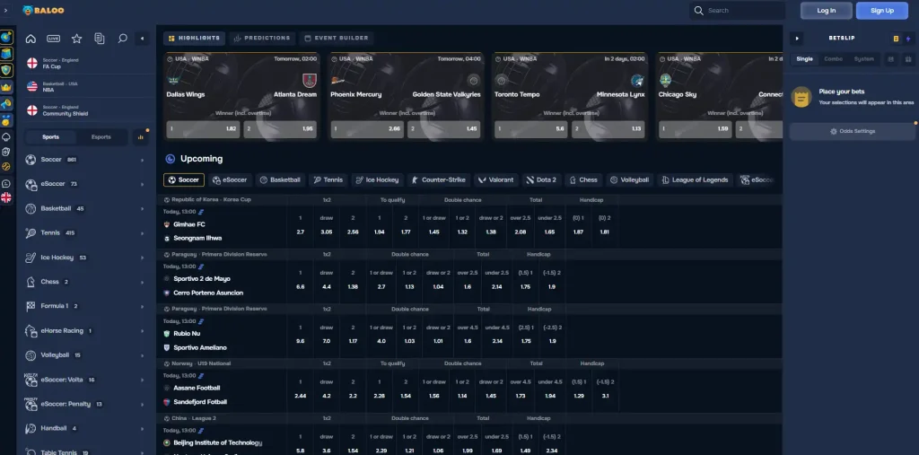 Baloo Casino Review-sport