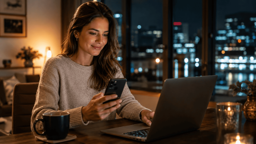 Nederlandse man speelt online casino met laptop en veilige digitale betaalmethode