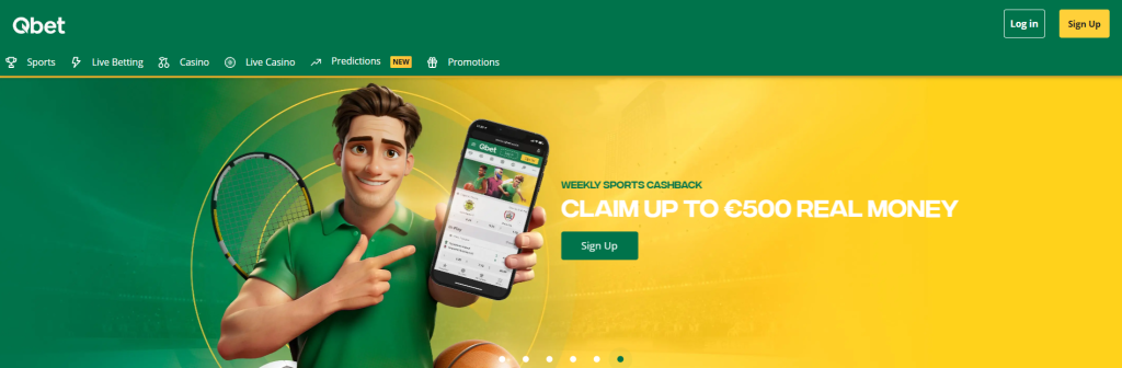 Qbet Main Page Promo Banner